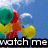 Colorful balloons float against a blue sky with clouds, accompanied by text phrases in black boxes.