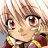 A pixelated anime-style character with light brown hair and red eyes on the left, next to a black background with white text "Anime IM" and stylized signature "C0M" on the right.