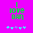 Green text 'I love DAN' on bright pink background with blue and purple pixelated symbols below, two variations of symbol arrangement.