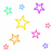 Pixelated stars in various colors float around pink text reading "softball tans will always fade but memories will last FOREVER" on a white background.