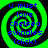 Green and black spiral background with blue text reading "u must love chelsea swindles (click)" in four identical