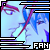 Animated sequence of a stylized character with blue hair and red accents, showing subtle facial expression changes across frames.
