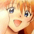 A 48x48 pixel buddy icon featuring a close-up of an anime-style character with orange hair and blue eyes on the left, paired with text reading "Anime IM" and "COM" on a black background to the right.