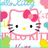 Pixelated static image of a white cat with black eyes, yellow nose, and pink bow on head surrounded by colorful pixel clusters.