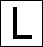 Five distinct L-shaped icons in black, red, olive green, green, and gray on white backgrounds with black borders.