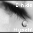 Black-and-white image of a teardrop-shaped object with text fragments arranged around it, showing partial phrases and a small symbol at the bottom left.