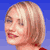 Static pixelated image of a person's head and shoulders against a blue background with visible dithering and color banding.