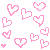 A static contact sheet of 12 animated frames showing a pink heart pattern on white background, with no visible motion or text changes across sampled frames.