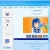 Pixelated static image shows a central figure with blue hair and dark clothing against an orange background, flanked by smaller colored sections on both sides.