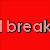 Six colored display text fragments with a black showing full sentence, all in pixelated font