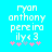 Pixelated text and symbols on a bright cyan background with animated pink and blue star-like shapes.
