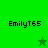 Green background with black text 'EmilyT65' and a pixelated star that alternates between dark green and bright green.