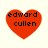 Four red heart-shaped icons arranged in a , each containing the text 'edward cullen' in black pixelated font on a light background
