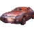 A pixelated animated buddy icon featuring a brown car on the left and green text 'Original Icons .com' on the right, displayed as two frames in a contact sheet layout.
