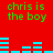Red background with green text "chris is the boy" and blue horizontal bars in two , animated to shift positions