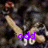 Animated sequence showing three different purple text labels over a dark background with light-colored objects resembling sticks or rods.