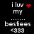 Pixelated text and symbols on black background with red heart and dot animations.