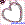 A pixelated heart-shaped outline composed of muted brown, purple, gray, and blue tones with a white interior on a checkered background.