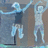 Animated sequence of two figures in blue and white clothing against a gray background, with overlaid text reading "emy and addison" and "ahahaha.".