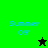 Four display 'Summer 09' text with a star icon changing from black to green on different backgrounds
