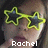 Pixelated image of a person with two yellow-outlined stars over their head and the name 'Rachel' in white text at the bottom.