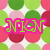 Pixelated icon with pink and green text 'NION' over a background of green and pink circles with white starbursts.