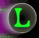 Green 'L' letter in circular frame with purple gradient background, transitioning through text variations and color shifts.