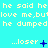 A cyan background displays repeated text and symbols in yellow and blue, with animated changes to the symbol next to '...loser' across frames.