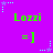 A static image with a bright purple background featuring repeated green text "Lozzi" and green smiley faces "=]" arranged in a pattern with small star-like decorations