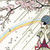 Pixelated anime-style character with dark hair and red clothing stands under a rainbow amid falling cherry blossoms, text appears sequentially in pink block letters.