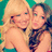 Two women embrace in a pixelated image with orange text reading "boyfriends may not last forever but...... a bestfriend will" on a white background.