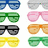 Six pixelated aviator-style sunglasses icons arranged in two columns, each with distinct color schemes and lens styles.