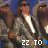 Animated contact sheet of a ZZ Top band member in cowboy hat and plaid jacket with 'ZZ TOP' text, showing frame-to-frame motion across 8 sampled frames arranged in 3x3 grid.