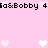 Pixelated pink background with repeated text and heart symbols in black and white.