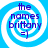 Four identical blue and white spiral-patterned icons with purple text reading 'the names brittany =]' arranged in a