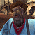Pixelated image of a character with brown hair and red bandana, wearing blue shirt against green background with 'Original Icons .com' text.