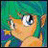 A pixelated anime-style character with teal hair and large blue eyes on the left, next to silver text reading "Anime IM" above a smaller "com" on a black background.