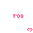 Pixelated pink 'T'08 text and heart symbols arranged in a on white background with gray corner overlay