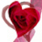 Static 48x48 pixel icon featuring a red heart with subtle shading and a white highlight, held by a pinkish hand-like shape against a transparent background.