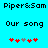 Pixelated text and symbols on a cyan background with two identical side-by-side layouts.