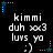 Pixelated text and symbols on black background with blue star corner decorations, repeated in