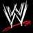 A four- of pixelated text and symbols with a WWE logo, blue star-like dots on white background