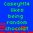 Green text on blue background reads CaseyM14 likes being random chocolate with red horizontal bars across the text.