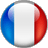 Static circular icon with blue, white, and red vertical stripes resembling the French flag on a gray background.