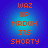 Four identical pixelated text arranged in a on blue gradient backgrounds, each displaying orange uppercase letters