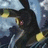Pixelated image of a dark-furred creature with large ears and yellow accents, overlaid with yellow text reading "i choose you umbreon".