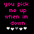 Pixelated pink text on black background with white and gray heart symbols below, showing animation change in heart positions.