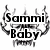 Two static buddy icons display text over stylized skull outlines with flame-like details; one shows "Sammi Baby" and the other "Harlee Baby".