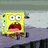 Pixelated yellow cartoon character with wide eyes and open mouth on gray background, part of a six
