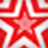 Red and white star-patterned background with blue upper section containing 'American Gladiators' text and shield logo above a person's face.